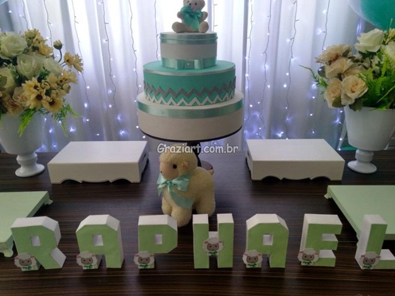 Chá de Bebê Branco e verde ursinhos - Image 40